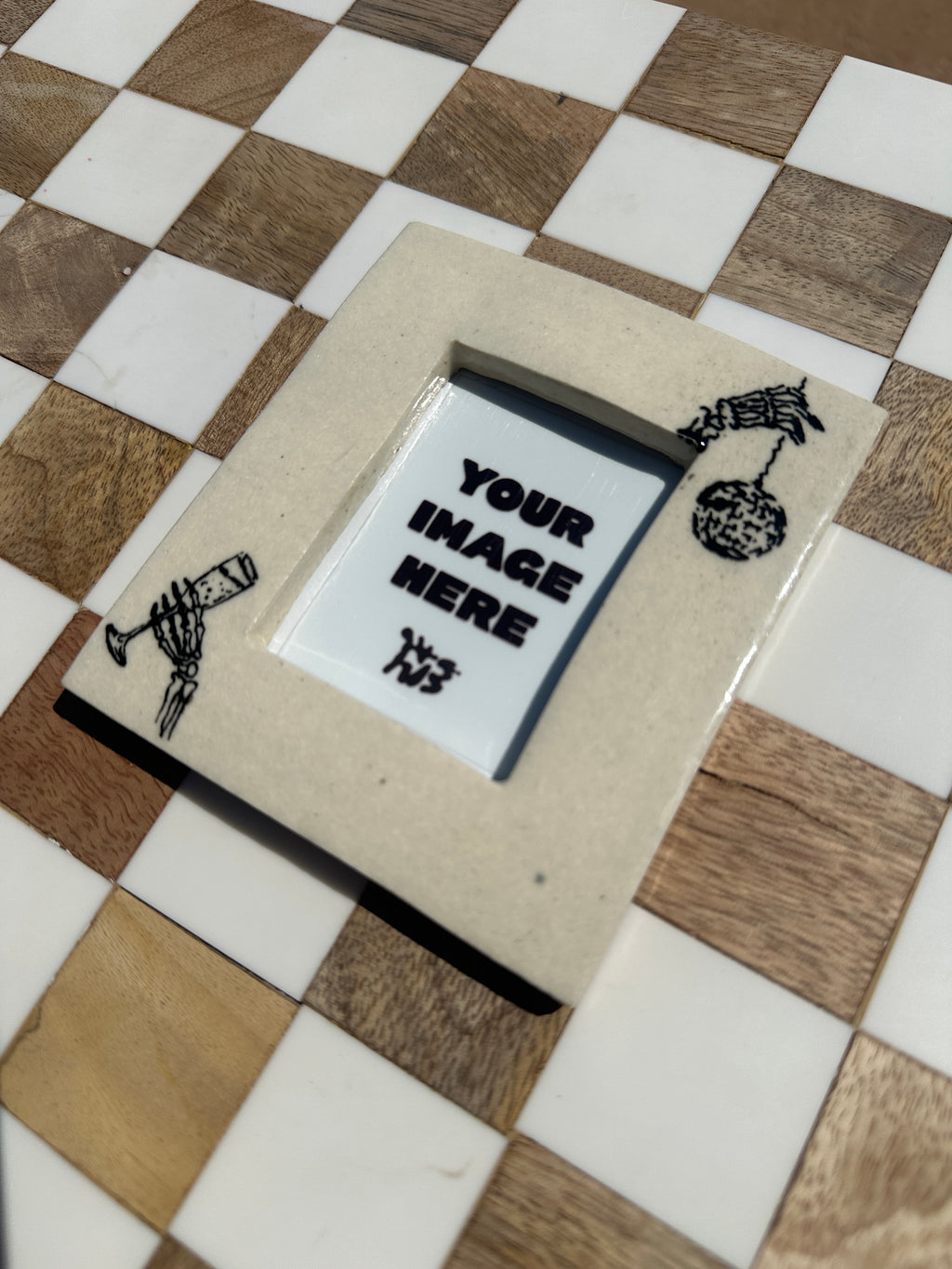Handmade Ceramic Instax Frame - Halloween Decor - Free Instax Print