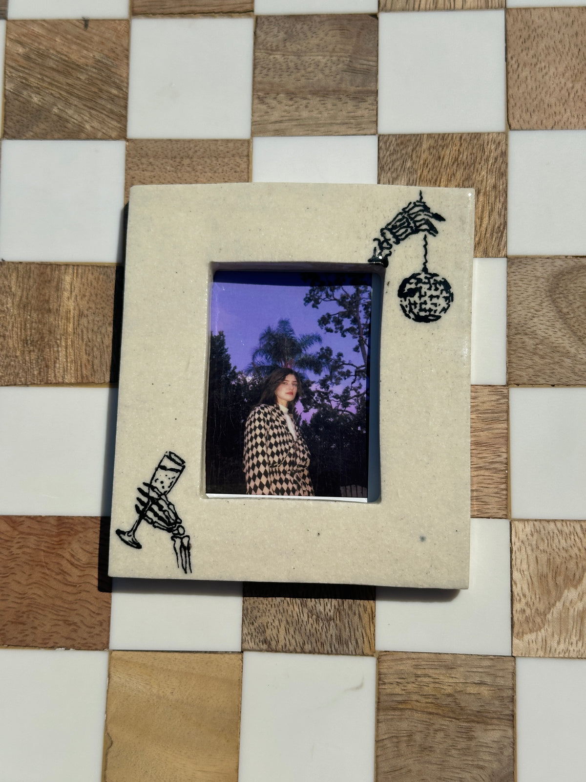 Handmade Ceramic Instax Frame - Halloween Decor - Free Instax Print
