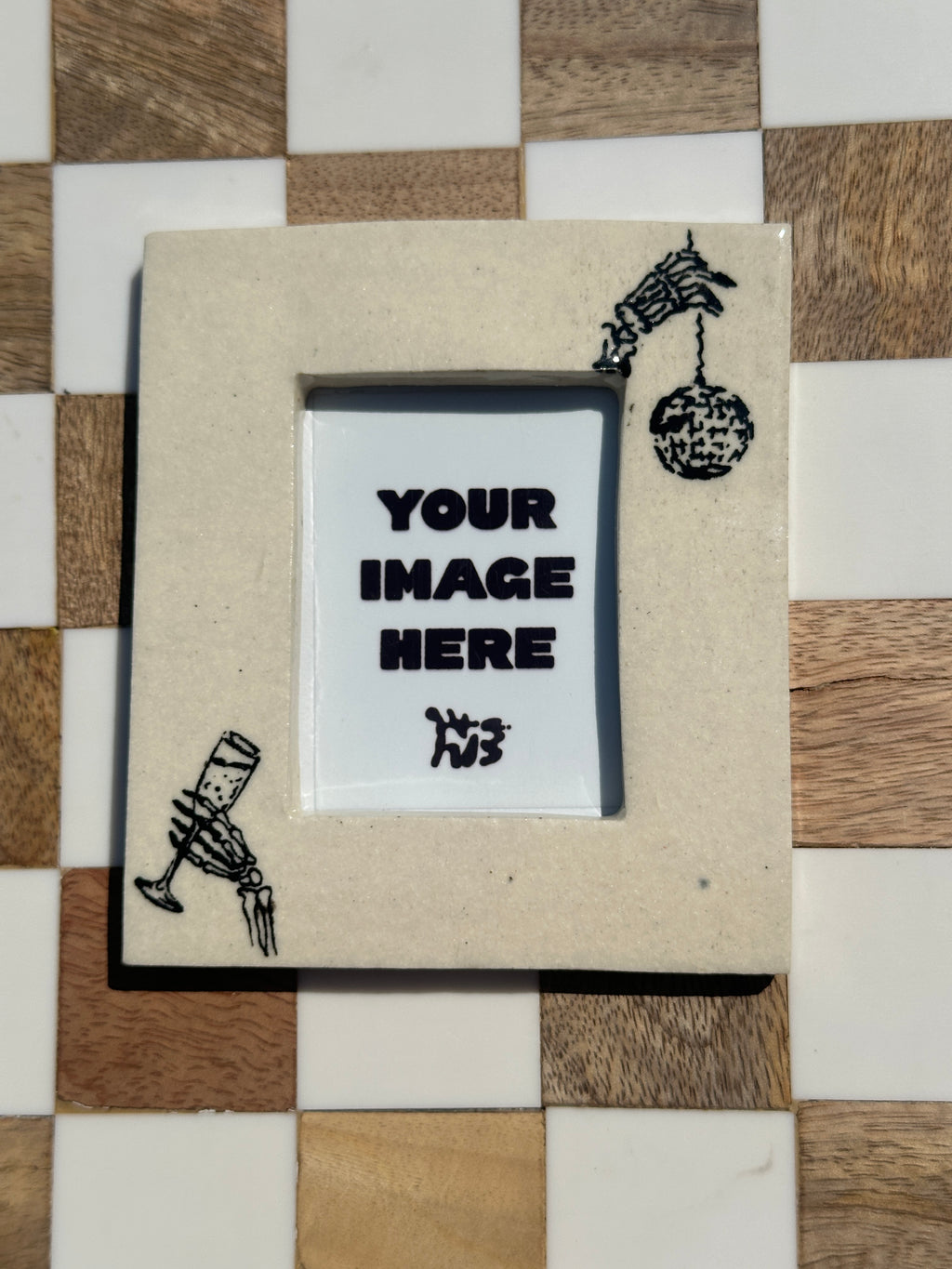 Handmade Ceramic Instax Frame - Halloween Decor - Free Instax Print
