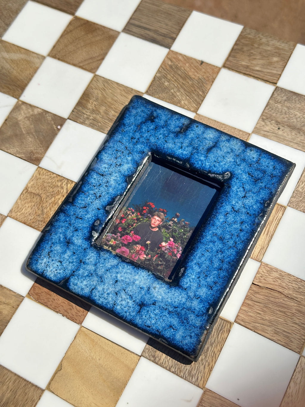 Handmade Ceramic Instax Mini Photo Frame - Blue No. 2