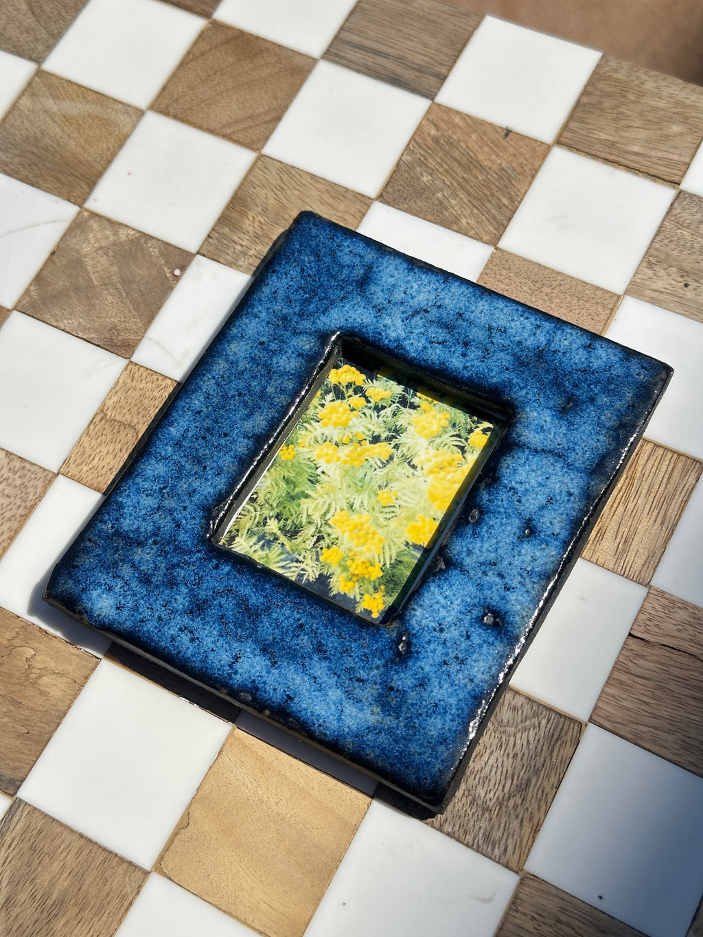 Handmade Ceramic Instax Mini Photo Frame - Blue No. 1