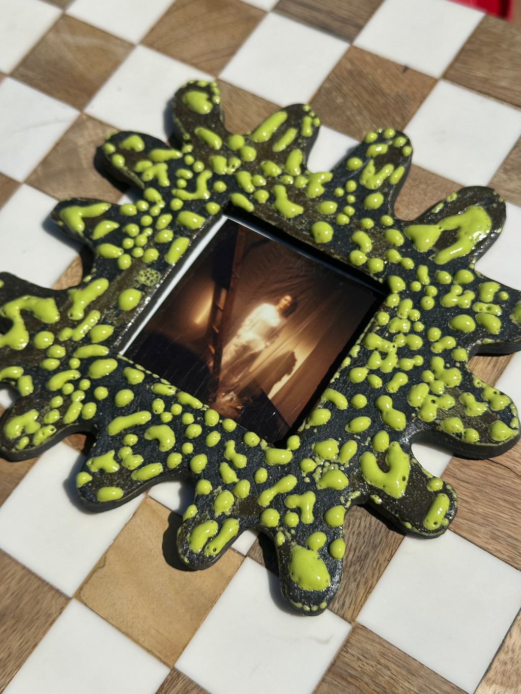 SQUARE - Handmade Ceramic Instax Frame | FREE Square Polaroid Print Included
