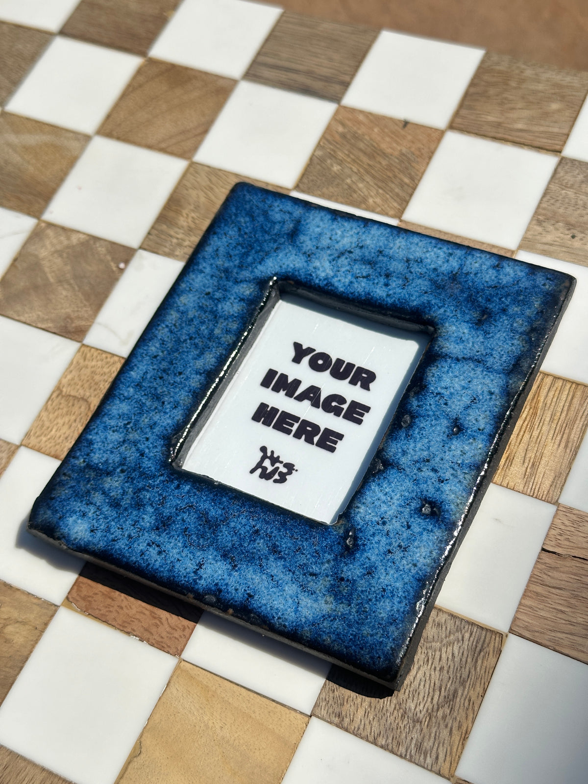 Handmade Ceramic Instax Mini Photo Frame - Blue No. 1
