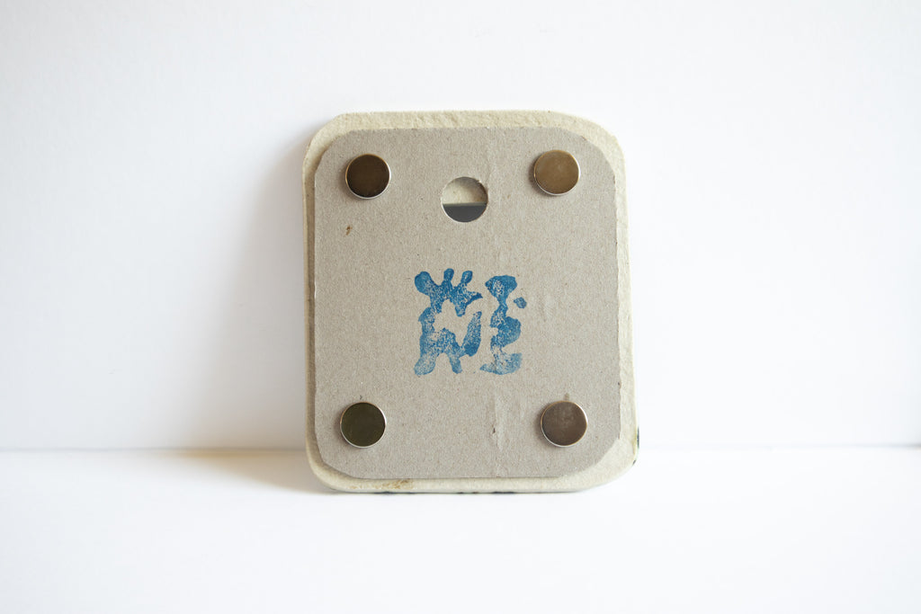 Handmade Ceramic Instax Frame - Blue Splatters - Free Instax Print - Rounded Corners