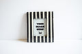 Handmade Ceramic Instax Mini Frame - Black and White Stripes