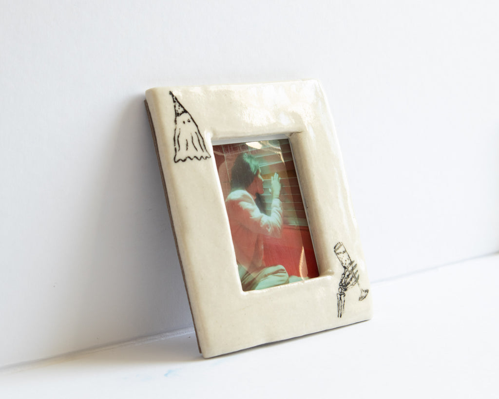 Handmade Ceramic Instax Frame - Halloween Decor - Free Instax Print