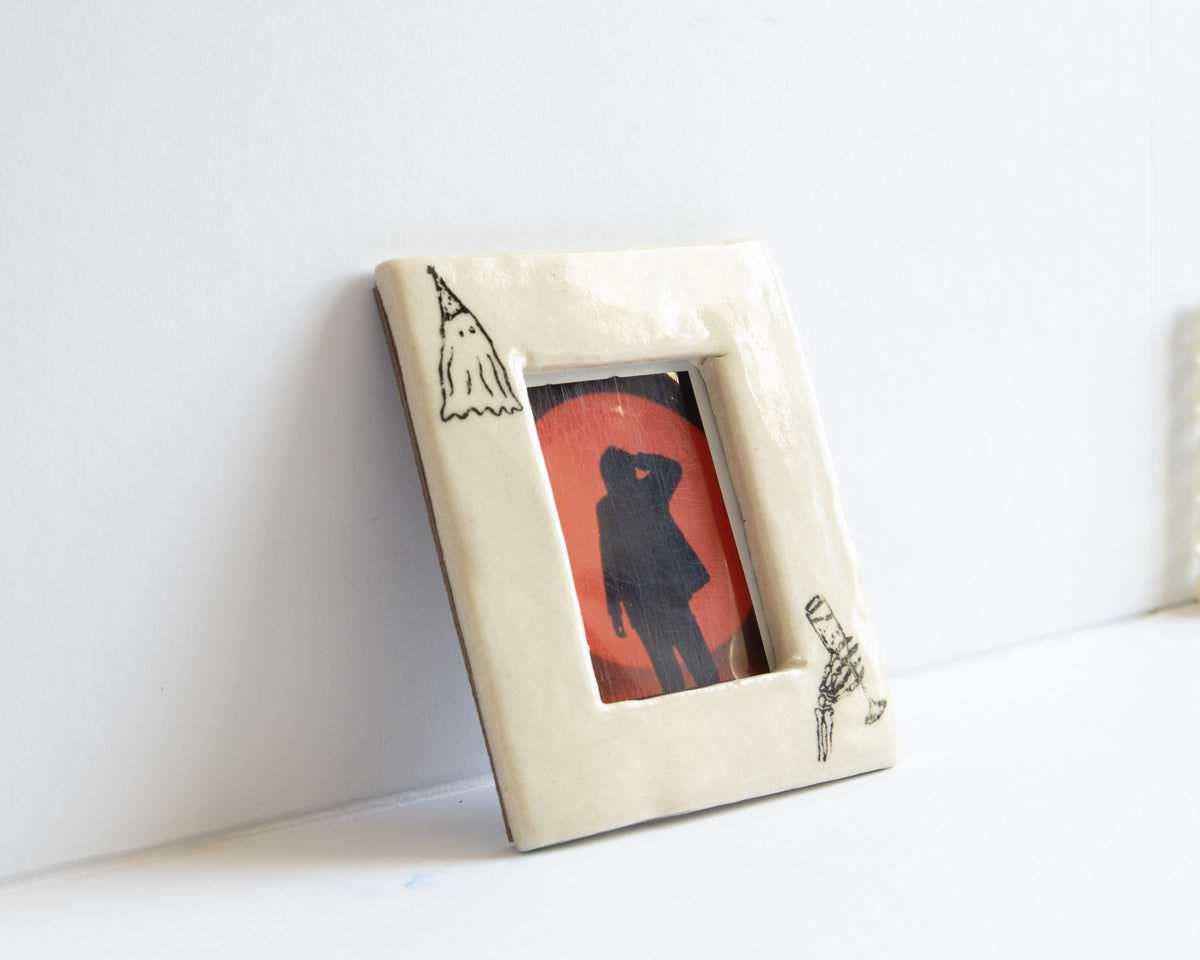 Handmade Ceramic Instax Frame - Halloween Decor - Free Instax Print