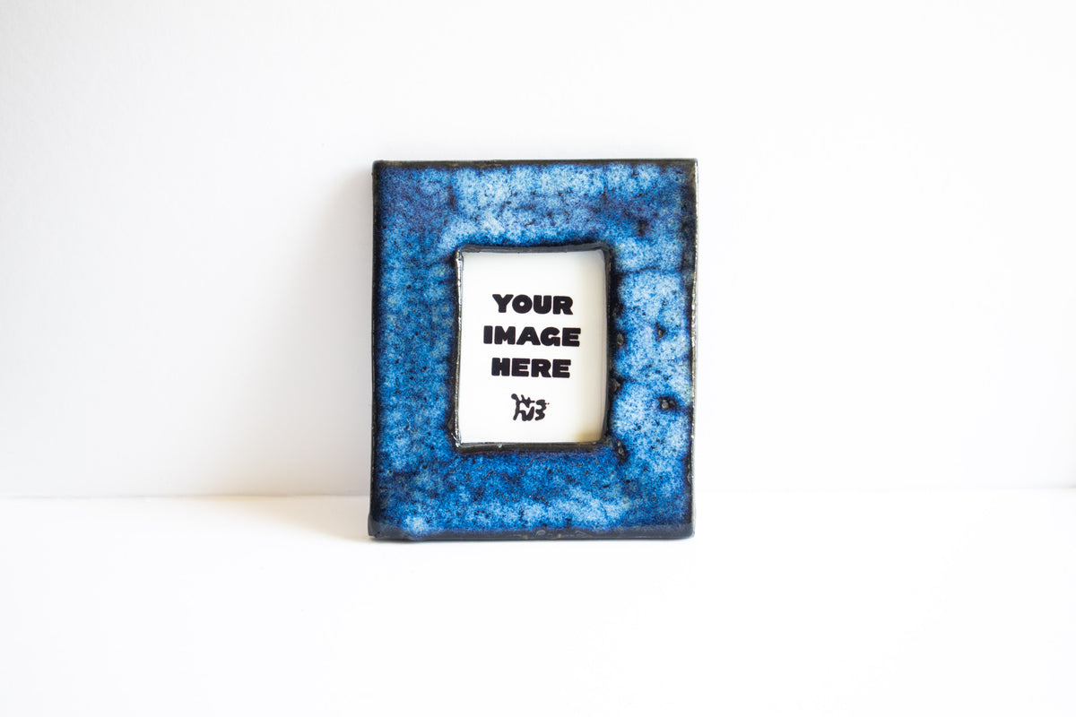 Handmade Ceramic Instax Mini Photo Frame - Blue No. 1