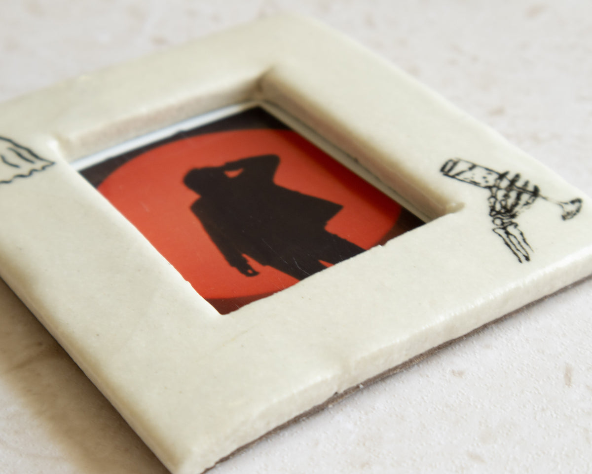 Handmade Ceramic Instax Frame - Halloween Decor - Free Instax Print
