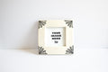 SQUARE - Handmade Ceramic Instax Frame - Spider Webs