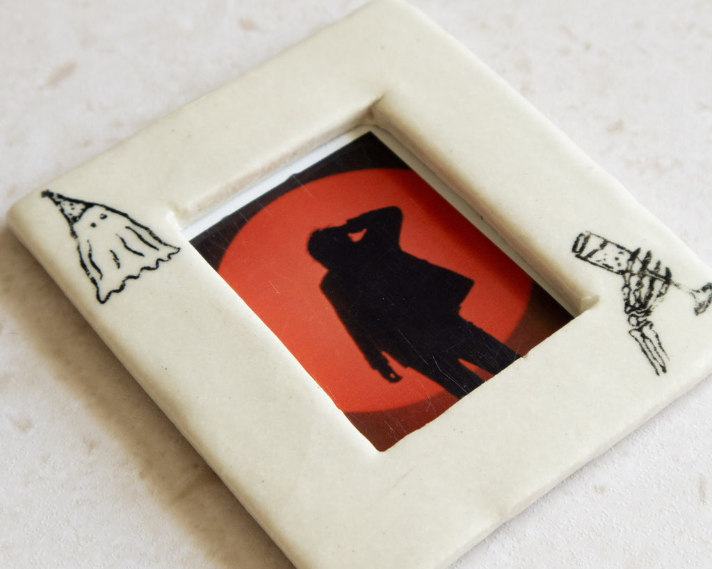 Handmade Ceramic Instax Frame - Halloween Decor - Free Instax Print
