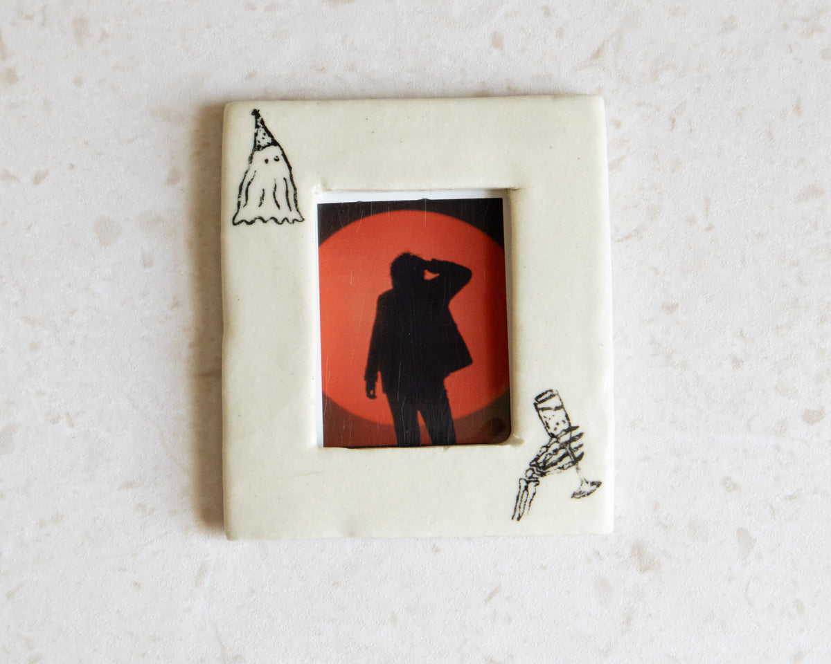Handmade Ceramic Instax Frame - Halloween Decor - Free Instax Print