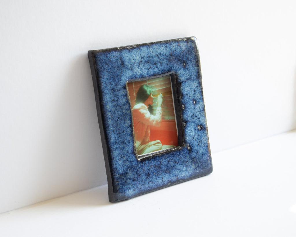Handmade Ceramic Instax Mini Photo Frame - Blue No. 1