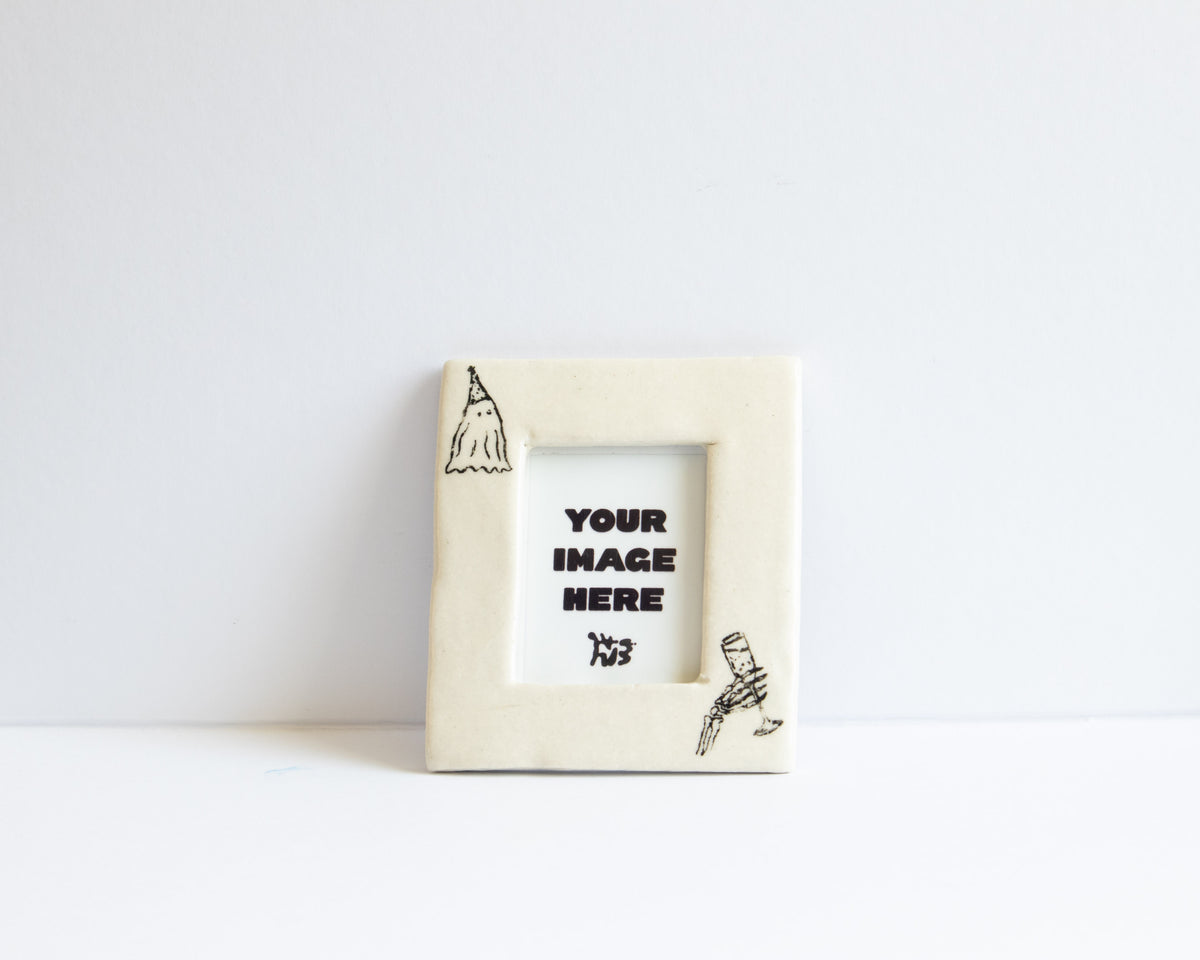 Handmade Ceramic Instax Frame - Halloween Decor - Free Instax Print