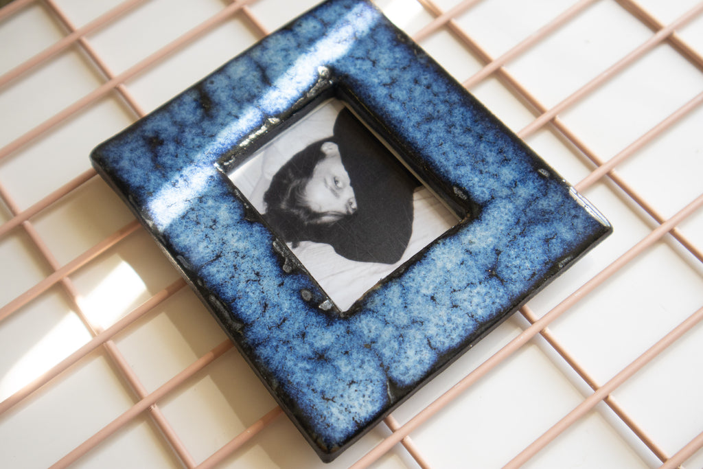 Handmade Ceramic Instax Mini Photo Frame - Blue No. 2