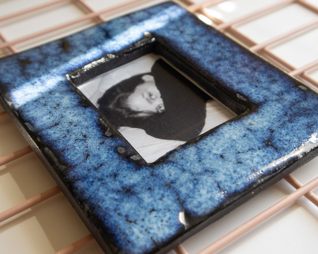 Handmade Ceramic Instax Mini Photo Frame - Blue No. 2