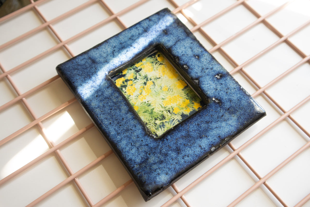 Handmade Ceramic Instax Mini Photo Frame - Blue No. 1