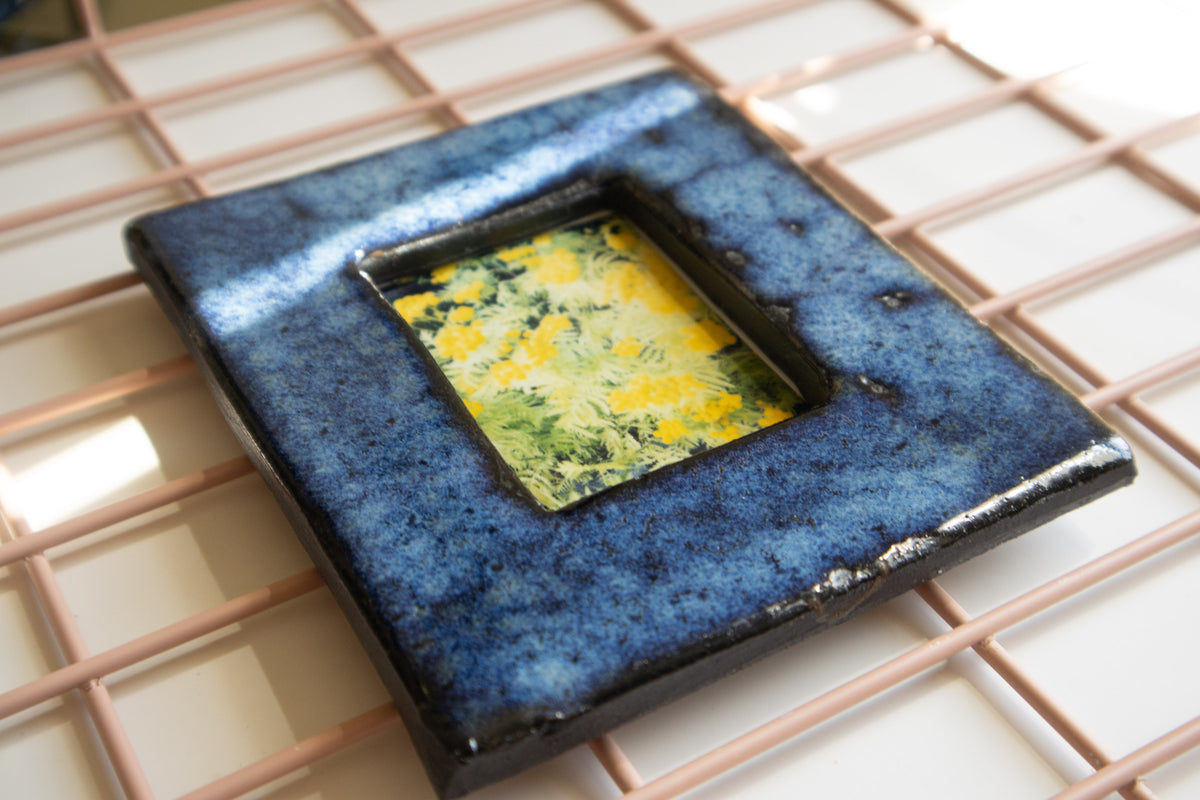 Handmade Ceramic Instax Mini Photo Frame - Blue No. 1