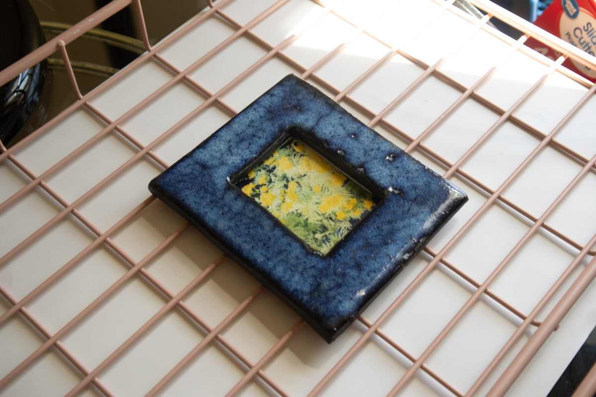 Handmade Ceramic Instax Mini Photo Frame - Blue No. 1