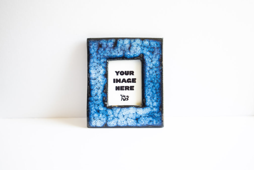Handmade Ceramic Instax Mini Photo Frame - Blue No. 2