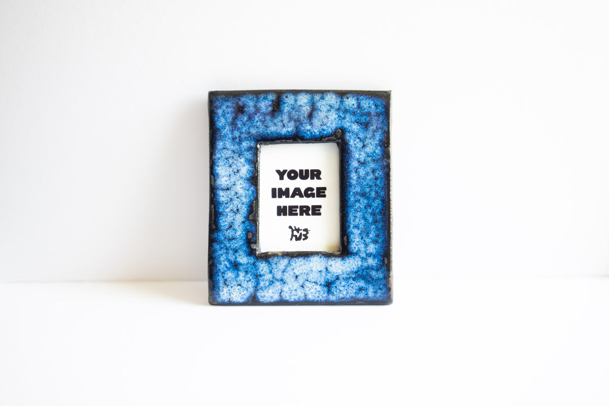 Handmade Ceramic Instax Mini Photo Frame - Blue No. 2