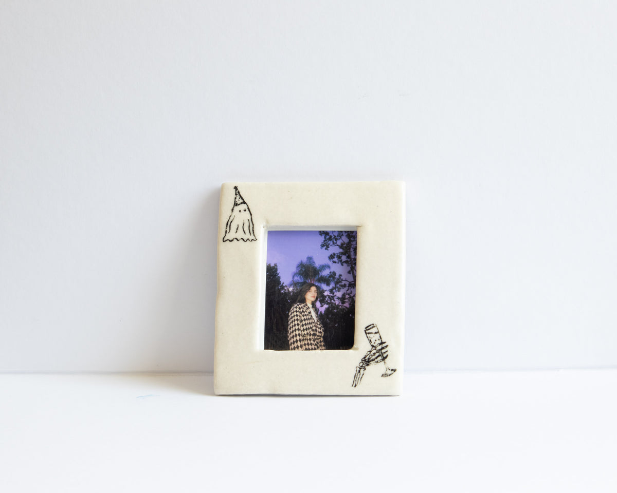 Handmade Ceramic Instax Frame - Halloween Decor - Free Instax Print