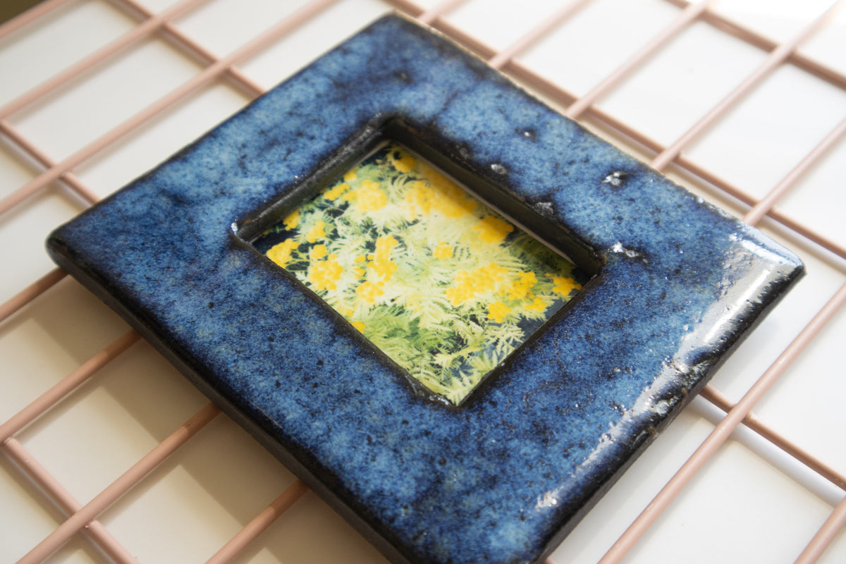 Handmade Ceramic Instax Mini Photo Frame - Blue No. 1