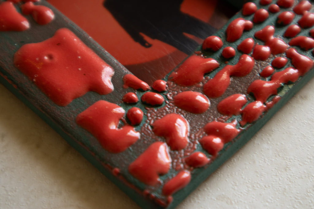 Handmade Ceramic Instax Frame - Red + Green