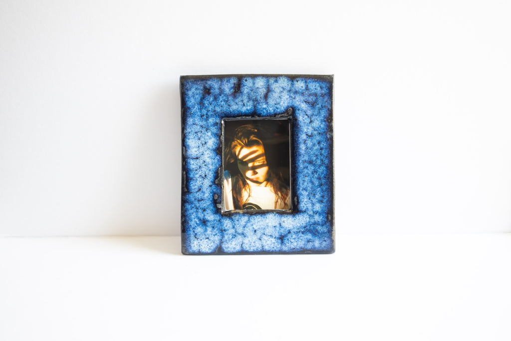 Handmade Ceramic Instax Mini Photo Frame - Blue No. 2