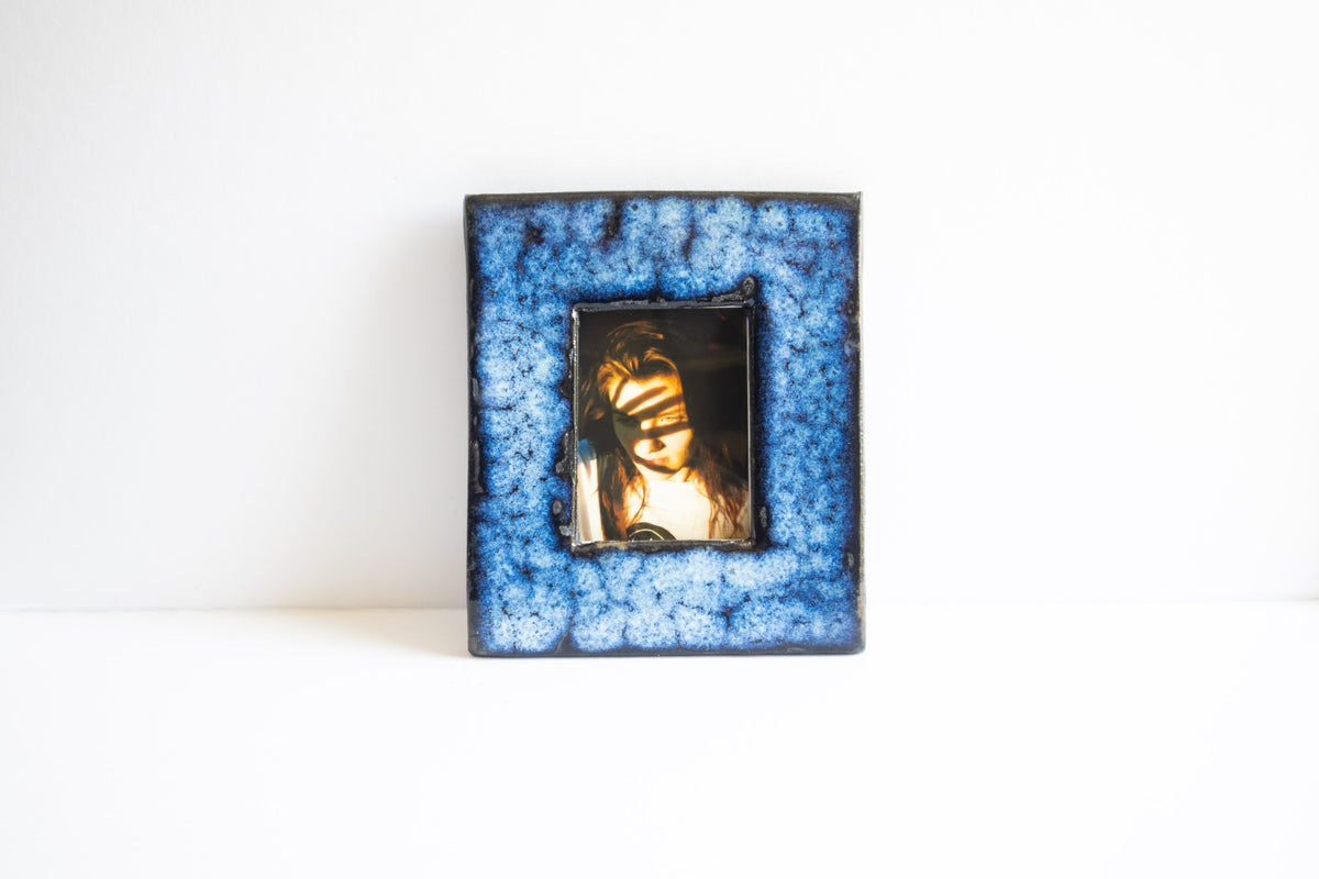 Handmade Ceramic Instax Mini Photo Frame - Blue No. 2
