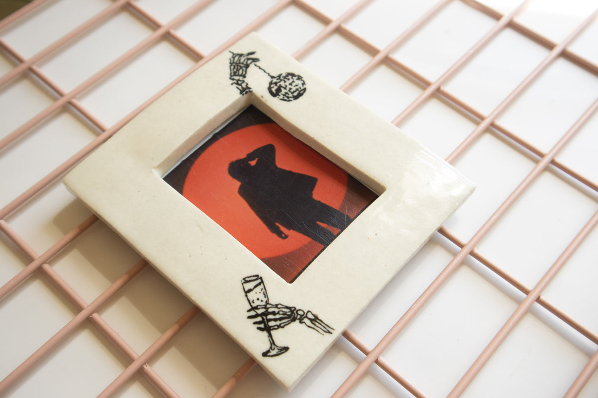 Handmade Ceramic Instax Frame - Halloween Decor - Free Instax Print