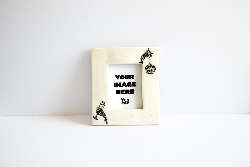 Handmade Ceramic Instax Frame - Halloween Decor - Free Instax Print