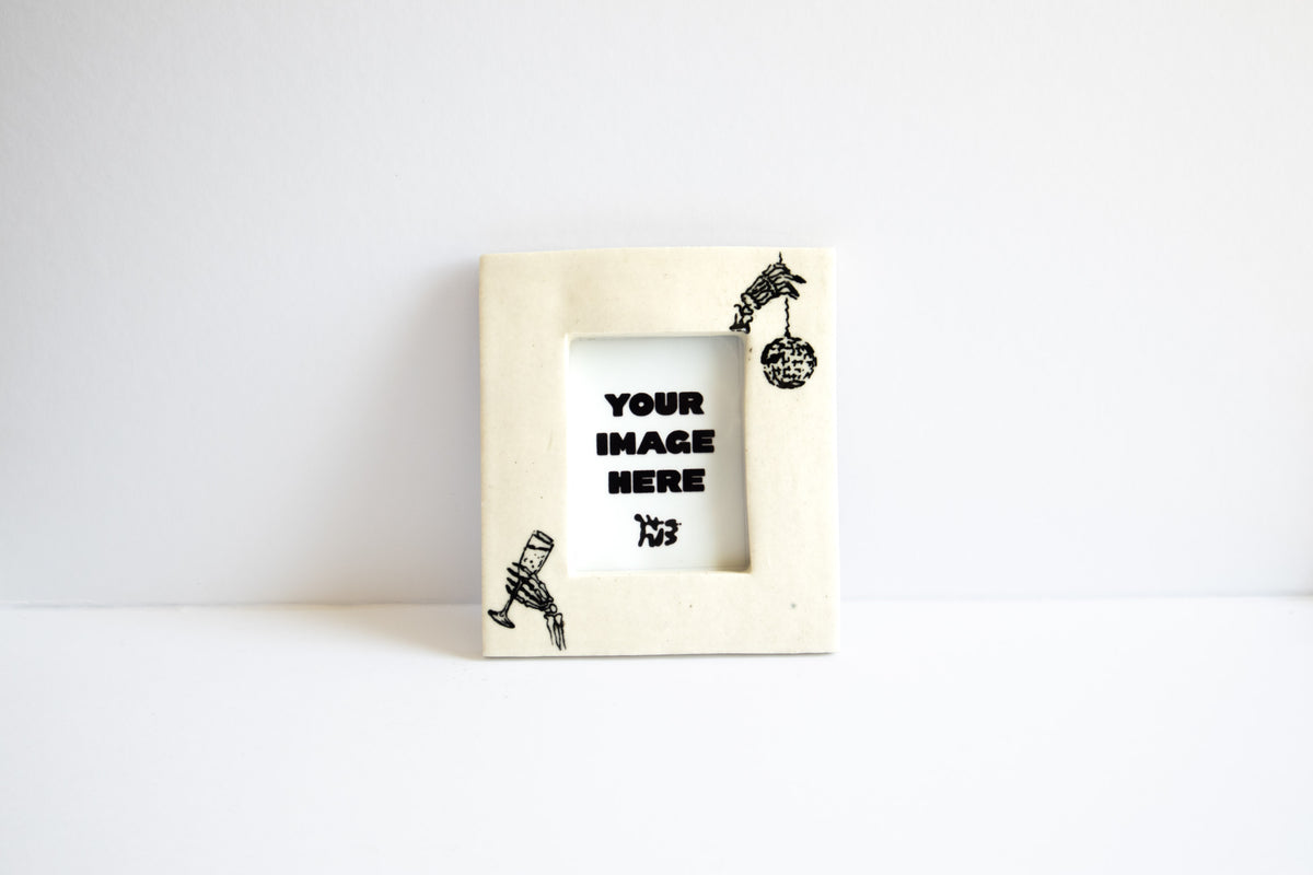 Handmade Ceramic Instax Frame - Halloween Decor - Free Instax Print