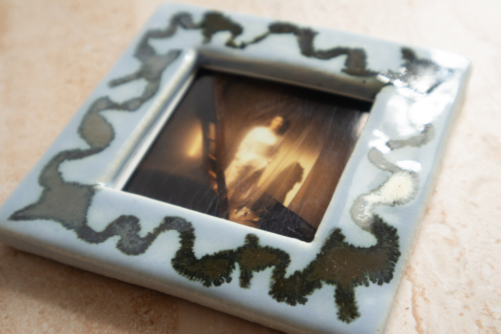 SQUARE - Handmade Ceramic Instax Frame | FREE Square Polaroid Print Included
