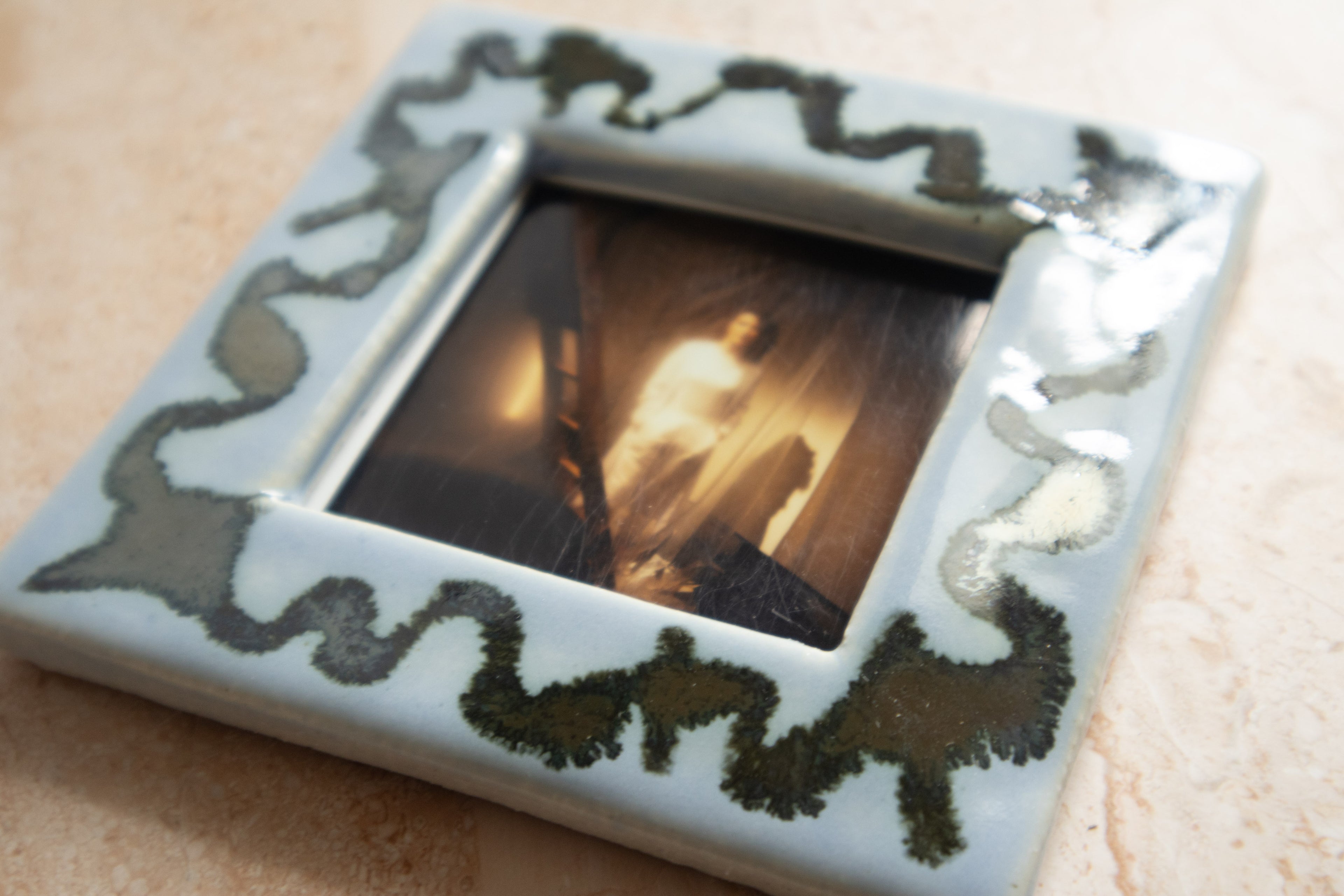 SQUARE - Handmade Ceramic Instax Frame | FREE Square Polaroid Print Included