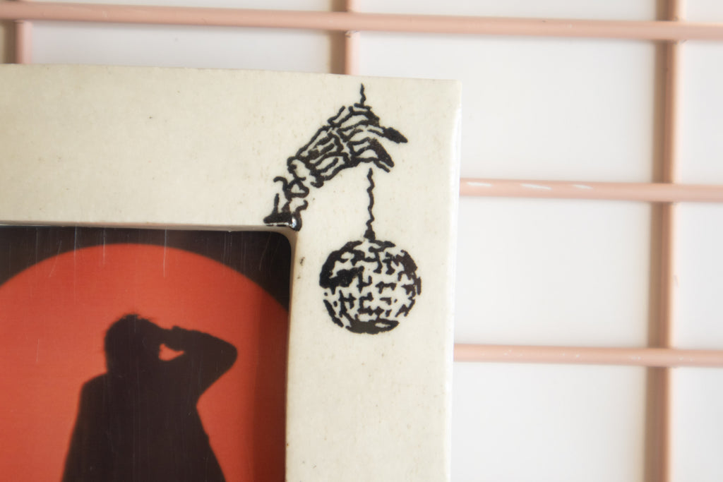 Handmade Ceramic Instax Frame - Halloween Decor - Free Instax Print