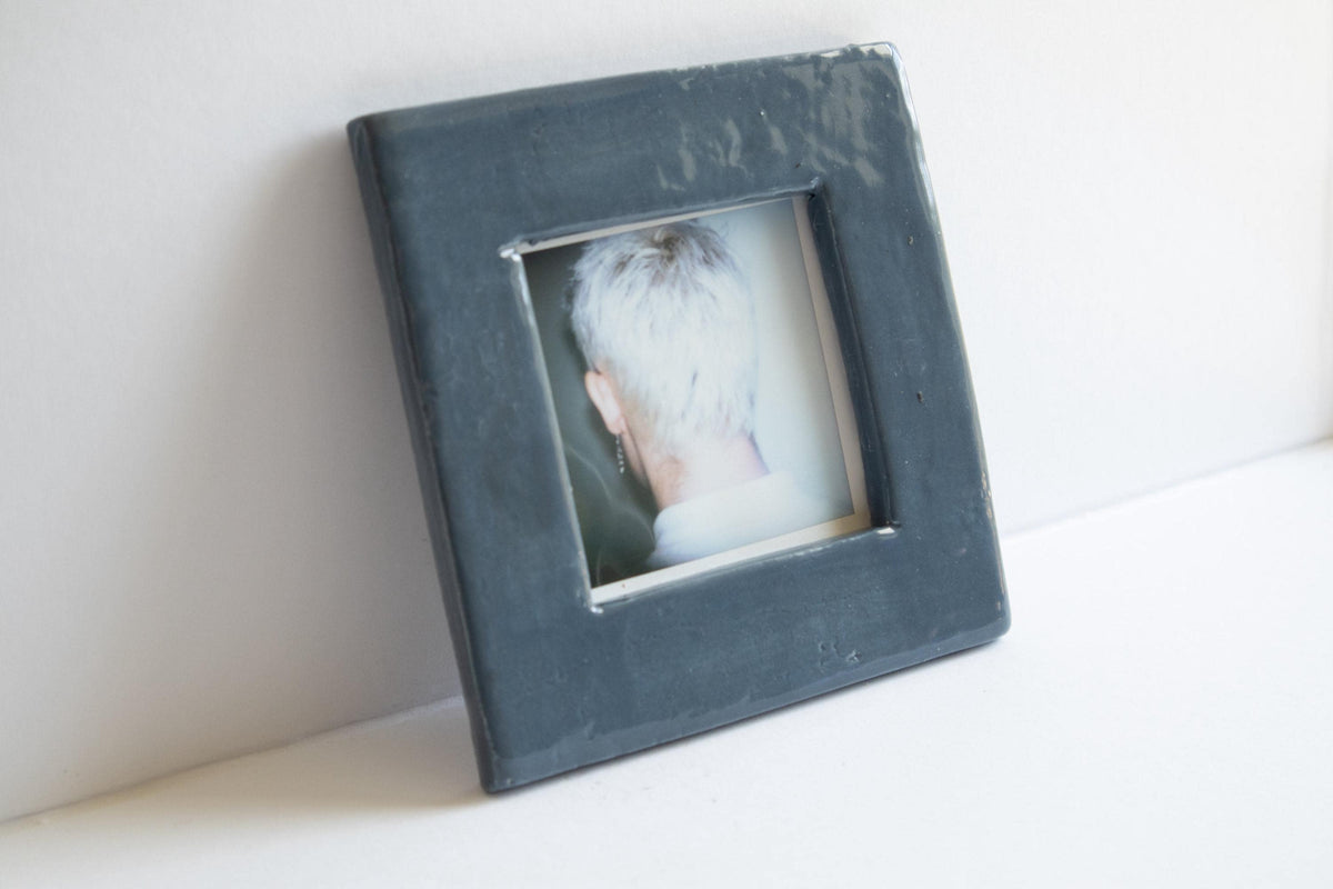 SQUARE - Handmade Ceramic Instax Frame - Denim Blue