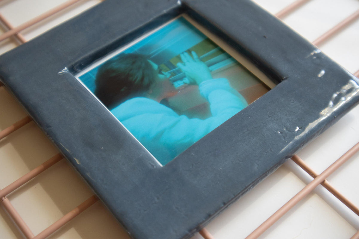 SQUARE - Handmade Ceramic Instax Frame - Denim Blue