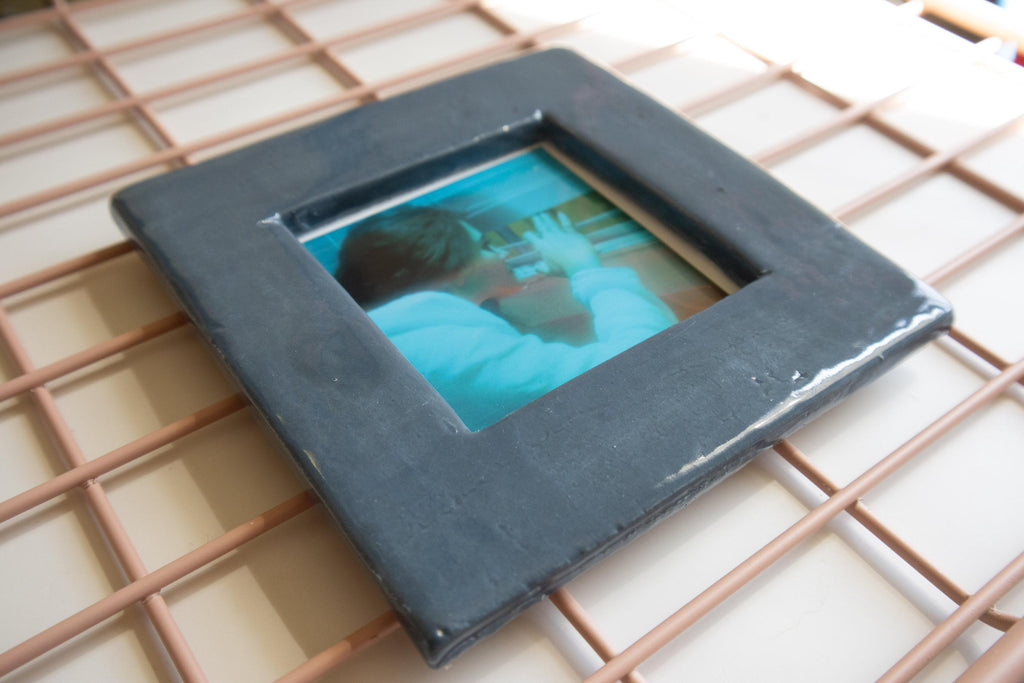 SQUARE - Handmade Ceramic Instax Frame - Denim Blue