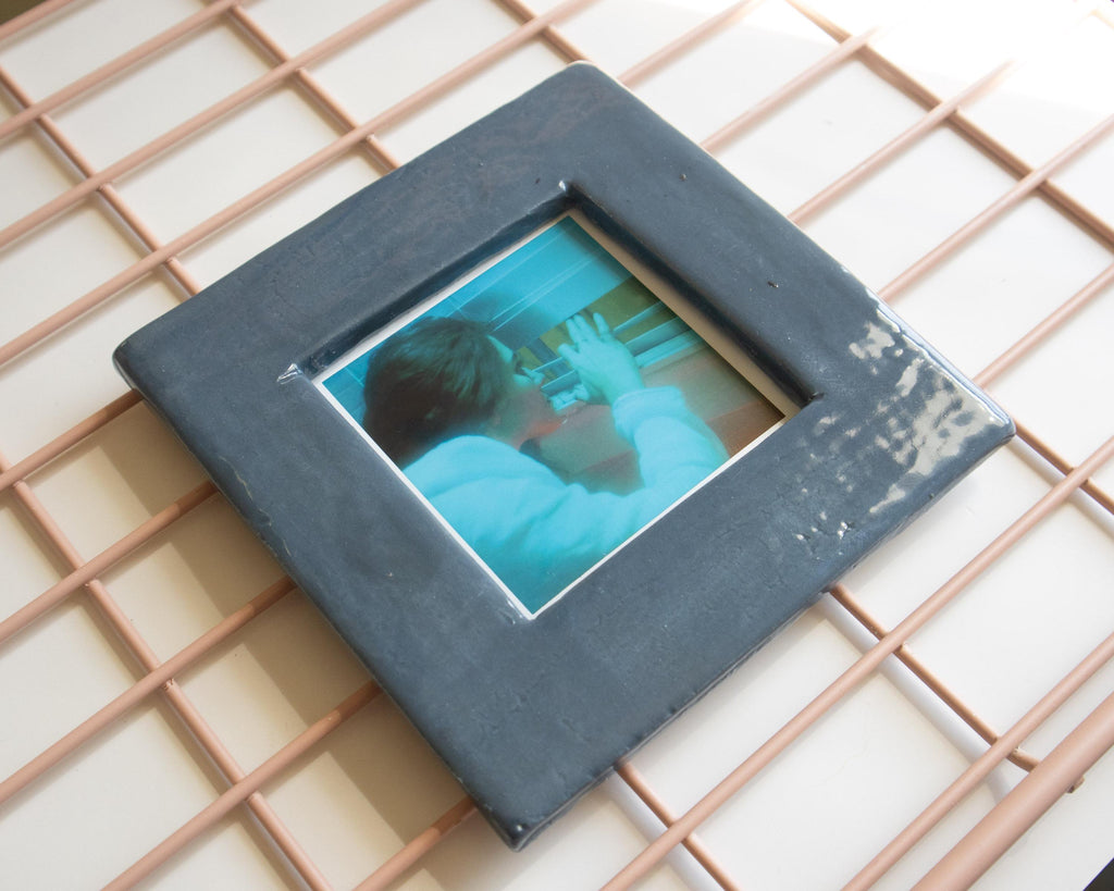 SQUARE - Handmade Ceramic Instax Frame - Denim Blue