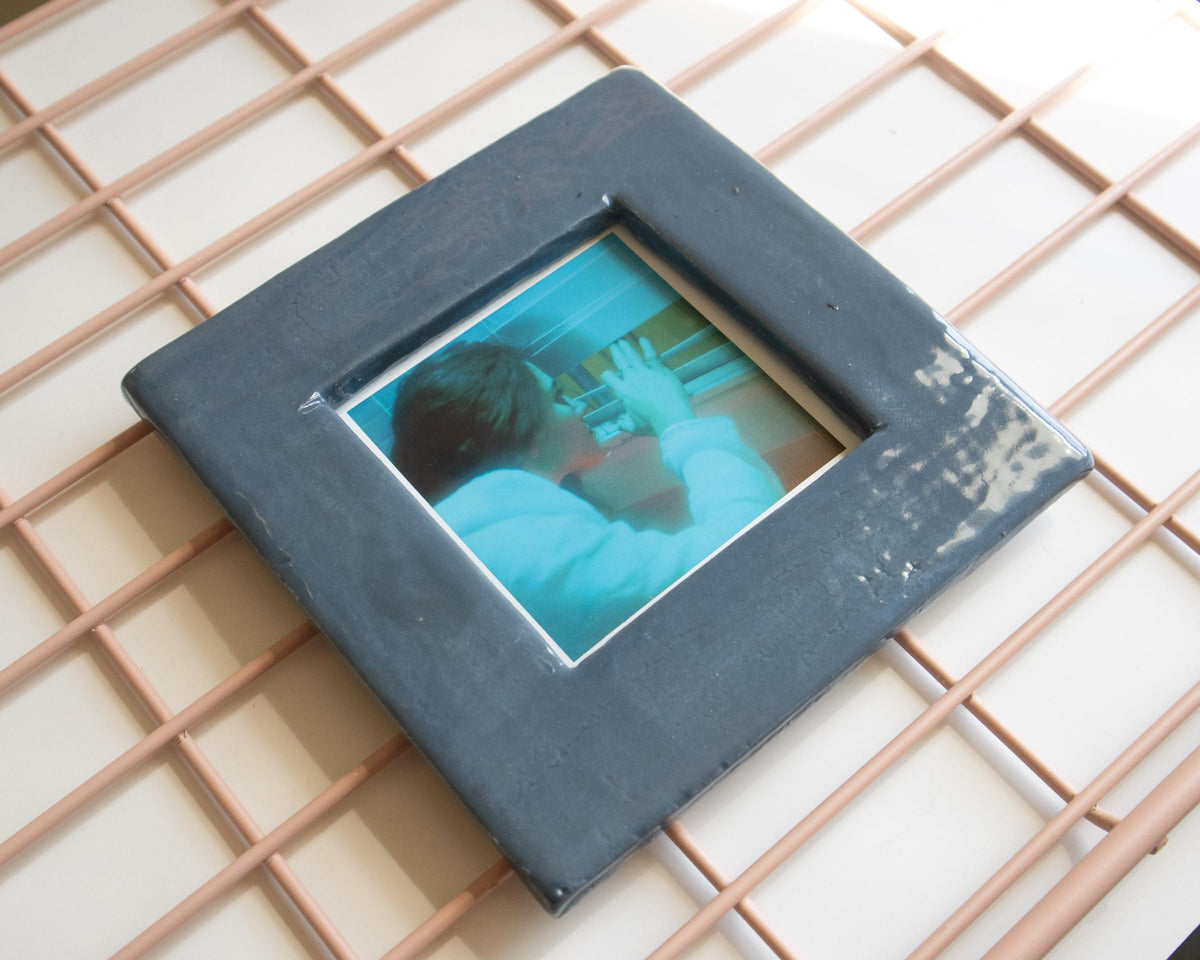SQUARE - Handmade Ceramic Instax Frame - Denim Blue